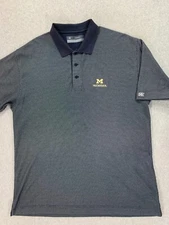 Michigan Wolverines Cutter & Buck Campus Polo Shirt (Men's Large) Gray