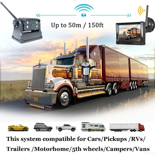 5" wireless 2ch car monitor portable magnetic reversing camera for truck rv bus - Picture 6 of 12