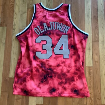 Mitchell & Ness Houston Rockets Hakeem Olajuwon Galaxy Swingman Mens XL Jersey