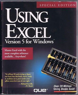 Using Excel Version 5 for Windows Special Edition (1993, QUE) Free USA Shipping!