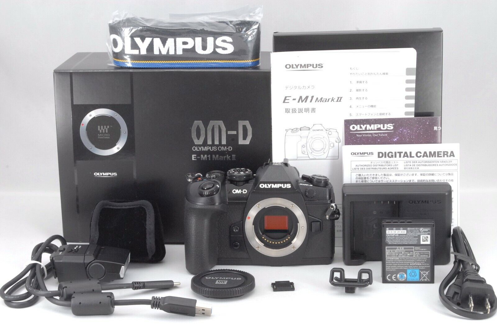 OLYMPUS OM-D E-M1 Mark II 20.4 MP Digital Camera Black Body with Box