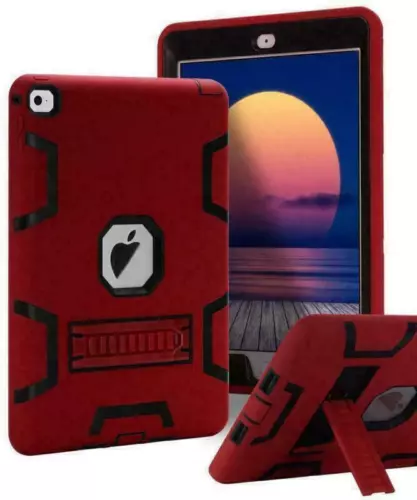 Military Shockproof Heavy Duty Rubber Hybrid Stand Case Cover For Apple iPad ALL - Picture 17 of 19