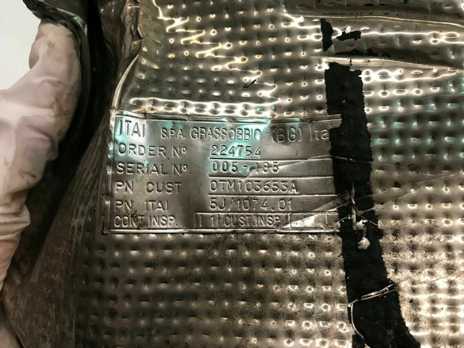 LAMBORGHINI MURCIELAGO 640 ALTERNATOR HEAT SHIELD PROTECTION OEM 07M103653A