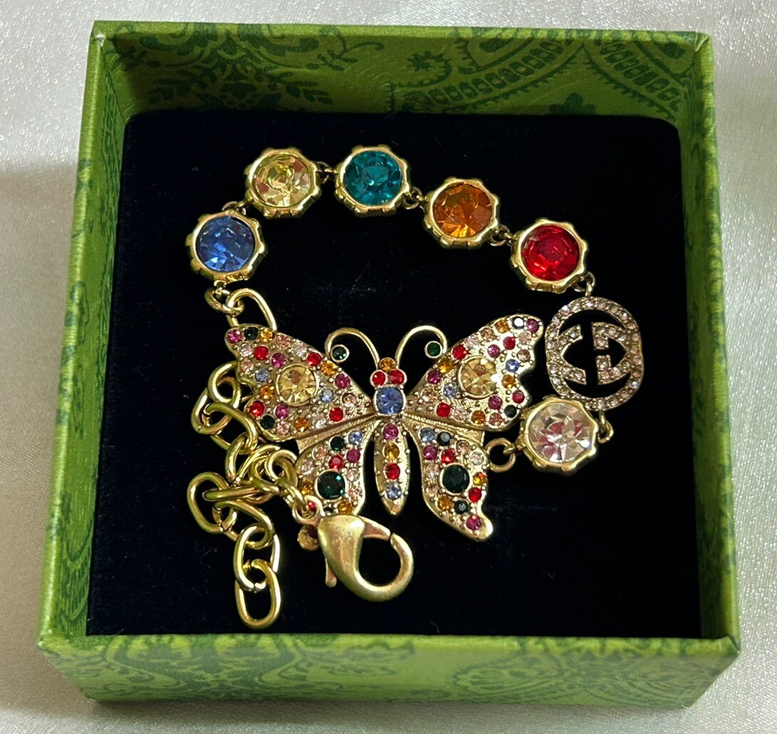 Gucci Bracelet Butterfly Motif Multicolor | eBay