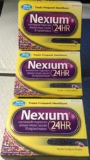 Lot Of 3 Nexium 24 HR 20mg Acid Reducer 42 Clear Minis Each Total 126 Exp 04/26
