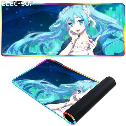 Hatsune Miku Large Gaming Mouse Pad Desk Mat Keyboard mousemat Anime Waifu Gamer - Picture 26 of 28