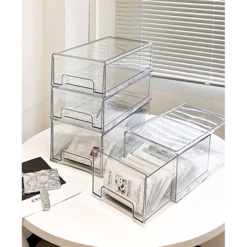 Luxus Transparent Acryl Schubladenbox Kosmetik Aufbewahrungsbox Große Desktop - Bild 1 von 13