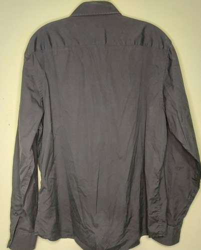 UNTUCKIT Men's Button Down Long Sleeve Shirt Size XL Black - Picture 5 of 7