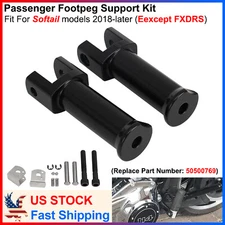 For Harley Softail 2018-22 Passenger Footpeg Support Kit Footrest Mount Brackets