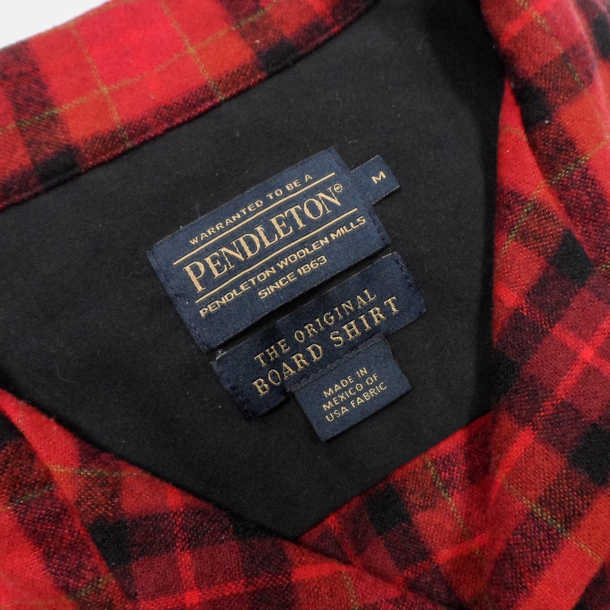 トップス 80's Pendleton wool board shirts Vintage 80s Pendleton Wool Board Button Down Plaid Shirt Sz