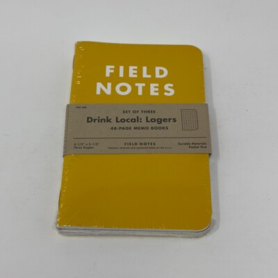 New Field Notes FNC-20b Limited Edition Drink Local - Lagers (Sealed 3-Pack)