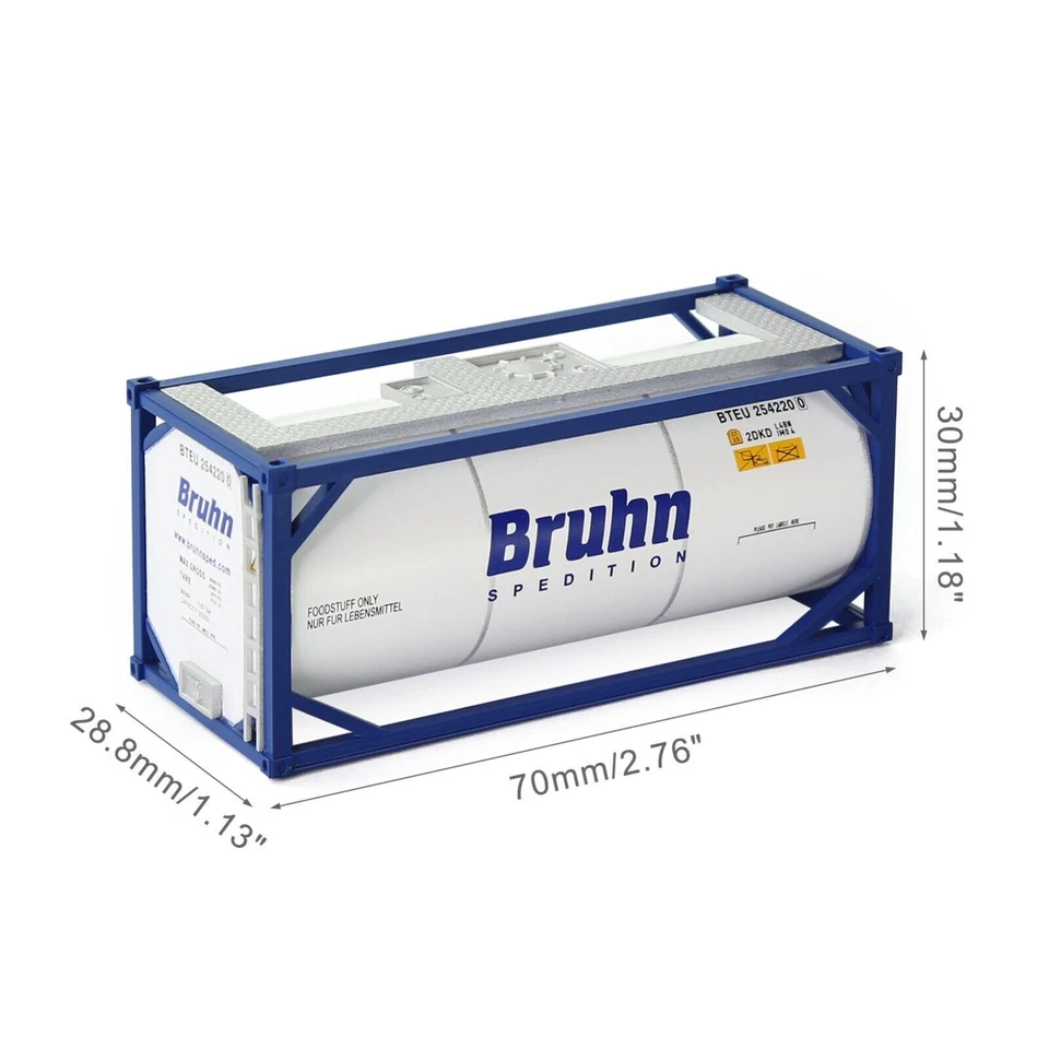 2pcs HO Scale 20ft Oil Tank Container 1:87 20' Shipping Tanktainer Model Trains - Image 3 of 4