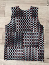 USED PLEATS PLEASE ISSEY MIYAKE ALL-OVER PRINT SLEEVELESS TOP VERYGOOD