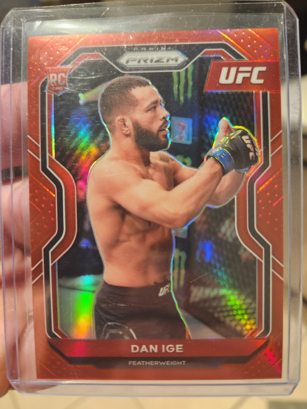 2021 Panini Prizm UFC Red Prizm /275 Dan Ige #70 Rookie RC