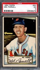 BB - 1952 Topps - #30 - Mel Parnell - PSA 5 - EX