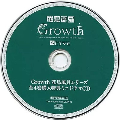 Anime CD ALIVE Growth Kacho Fugetsu Serie 4 Bände Sammlerstück Mini