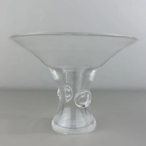 Steuben 4 3/4" Bouquet Trumpet Vase Thumbprint  7985 Signed (Need Polish/Clean)