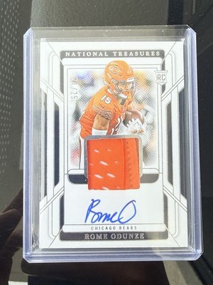 Rome Odunze 2024 National Treasures Rookie Patch Auto RPA /25 Nike Swoosh Glove