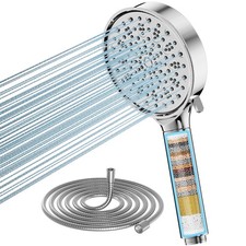 Hard Water Filter Shower Head and Hose with 20 Stage Filter, 6 Spray Jet Mode...