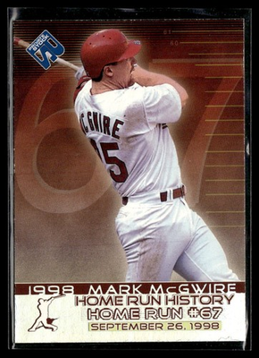 #ad 1999 Pacific Private Stock #11 Mark McGwire Home Run History Athletics 2902N $2.39