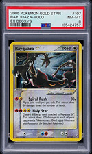 Pokémon 2005 EX Deoxys Rayquaza Gold Star Holo 107/107 PSA 8 English - SWIRL! on eBay