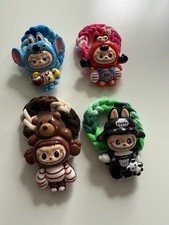 Labubu Style Hair Tie Set 4PCS   Cute Elastic Bands for Girls  Women, Kawaii