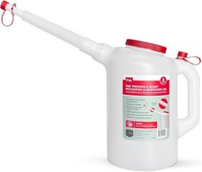 PAK Premium 6 Quart Measuring and Dispensing Jug, Flexible 10.5" Spout, Made in