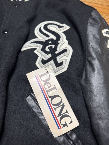 Vintage Chicago White Sox 1990s Letterman Jacket Men’s Size 46 Delong New Tags - Picture 3 of 7