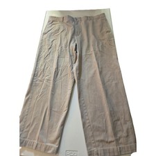 Chaps Beige Flat Front Cotton Khakis Chinos Mens Pants 40x30
