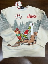 Kids Beige The Grinch Sweatshirt Small NWT