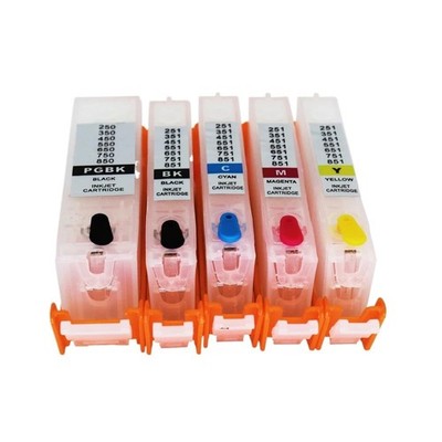 Refillable Ink Cartridges 5-Color Set PGI-450 CLI-451 with ARC Chips for IP7240
