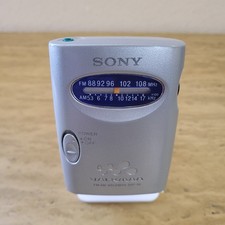 Sony Walkman SRF-59 AM/FM Portable Bluetooth Radio with Belt Clip Tested Working