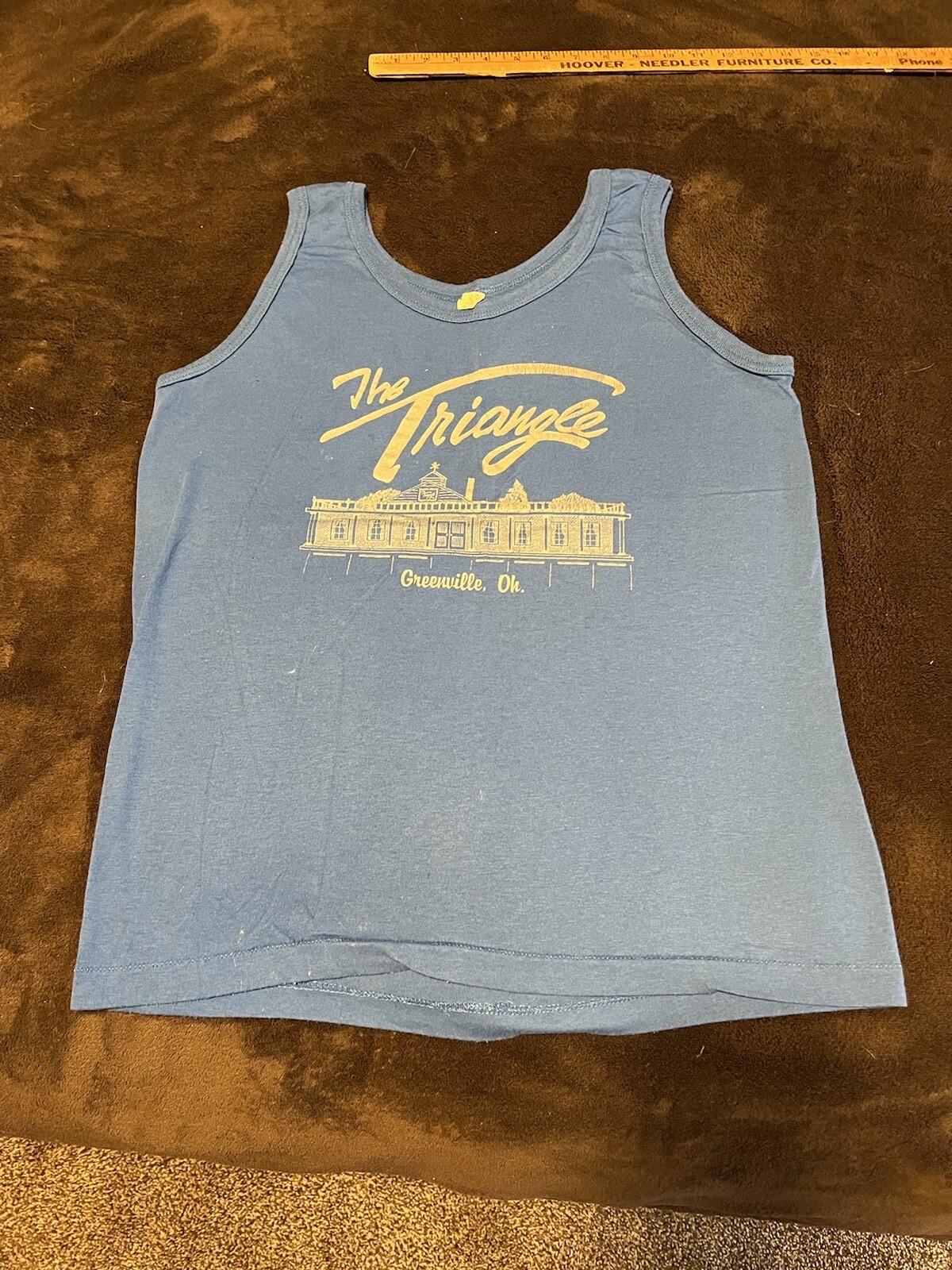 Rare Vintage Tank Muscle Shirt The Triangle Greenvill… Gem