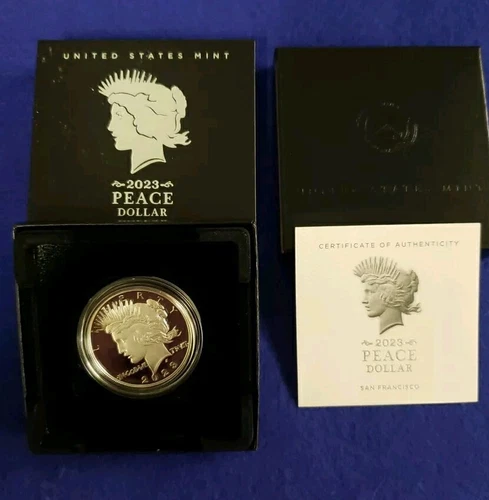 2023 S Proof Peace Silver Dollar (23XL) w/OGP and COA - L👀K - SHIPS FREE