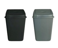 30l Plastic Swing Top Bin Waste Rubbish Kitchen Office Durable Dust Bin Home