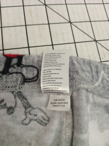 Disney Mickey Mouse Girls Pajama Pants Size L (12-14) Christmas Gray Super Soft - Picture 4 of 6
