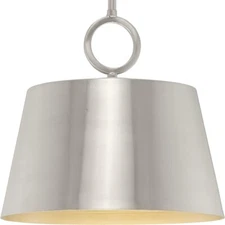 Progress Lighting Parkhurst Collection 12.37 in. 1-Light Brushed Nickel Pendant