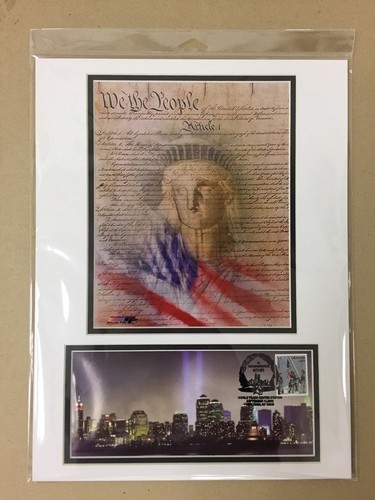 09/11/01 USPS Heroes America risponde pompiere timbro foto opaca copertina FDOI
