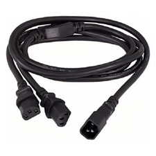 6FT IEC 320 C14 Male 2x IEC 320 C13 Female Y Spliter Power Cable Cords