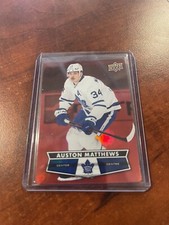 Auston Matthews Red Die Cut 2021-22 Upper Deck Tim Hortons Hockey #DC-29 NHL