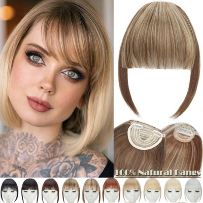 Natürliche Wie Echthaar Pony Bang Clip In Extensions Luft Haarteil Verlängerung