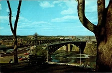 Reversing Falls Bridge, St. John, New Brunswick, Canada chrome Postcard