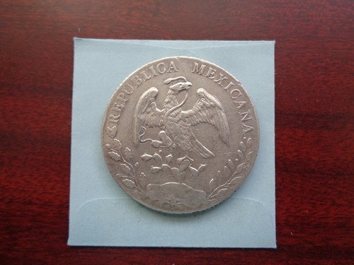 1892 Ga JS Mexiko 8 echte Silbermünze - Bild 4 von 4