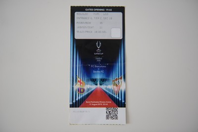 Ticket European Supercup final 2015 FC BARCELONA - SEVILLA ...
