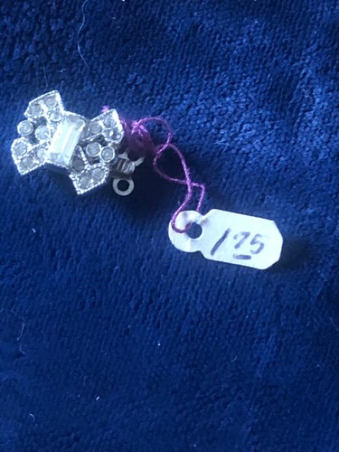 Set Of 4 Silver & Rhinestone Decorative Clasps For Jewelry Making Two Marked St - Picture 2 of 7