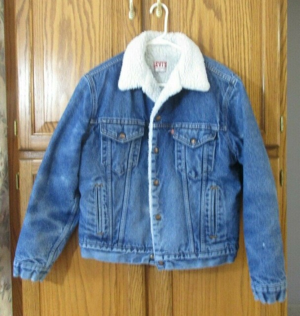 Sherpa Lined Denim Trucker 