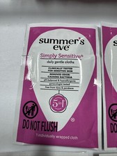 Summer's Eve Simply Sensitive Feminine Daily Cleansing Cloths Open Box Only-6ct