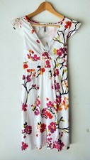 Old Navy Women's White and Pink Floral Cap Sleeve Dress Size Medium