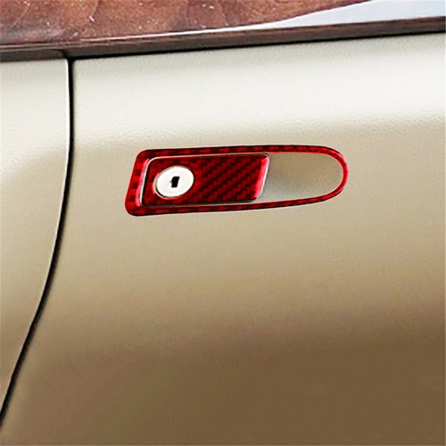 2Pcs Red Carbon Fiber Co-pilot Storage Box Trim For Mercedes-Benz W204 2007-2014 - Picture 7 of 16