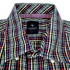 TAYLORBYRD Collection Men's Shirt Size L Long Sleeve Small Checks Multicolor